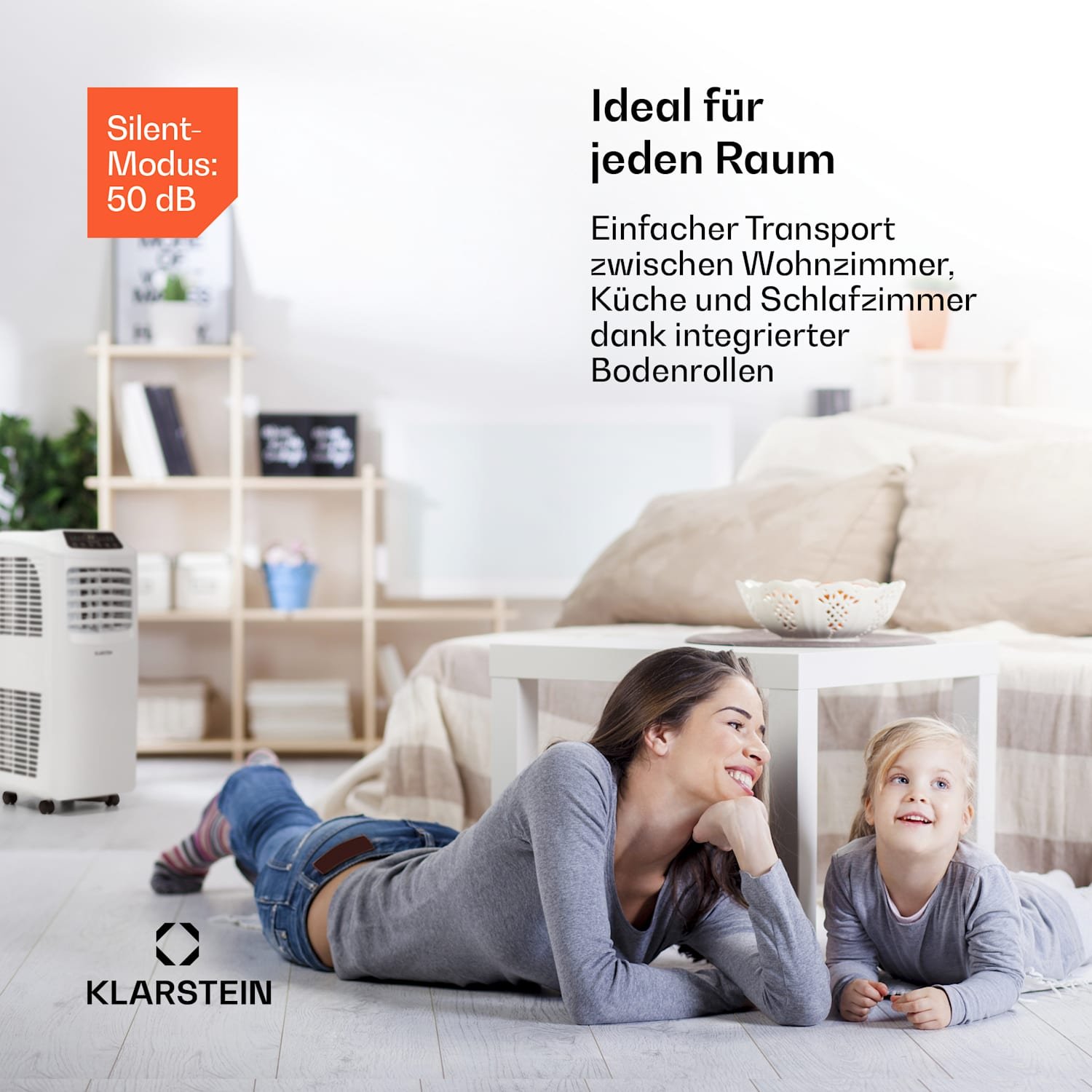 Klarstein Pure Blizzard 3 2G mobiles Klimagerät 7000 BTU 50dB Energieklasse A – Bild 4