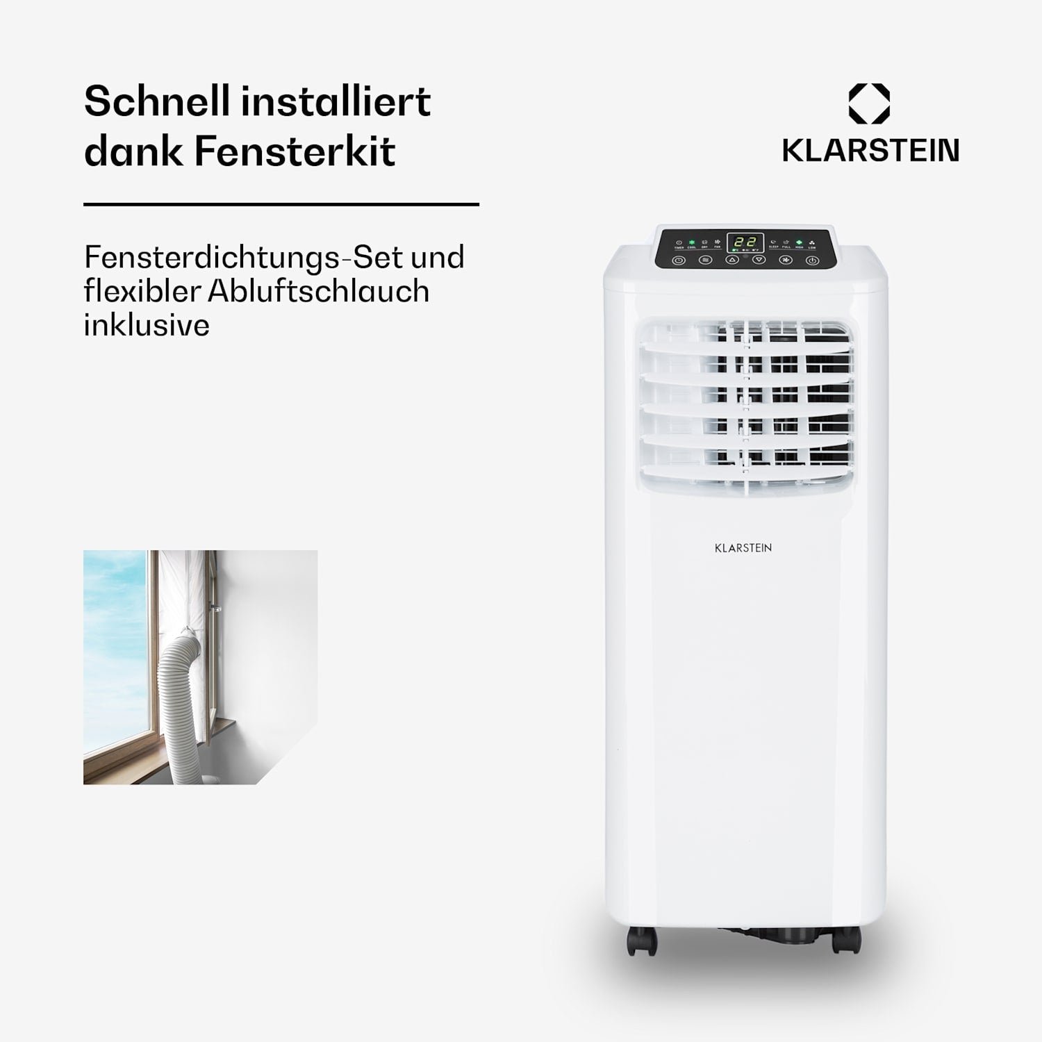 Klarstein Pure Blizzard 3 2G mobiles Klimagerät 7000 BTU 50dB Energieklasse A – Bild 6