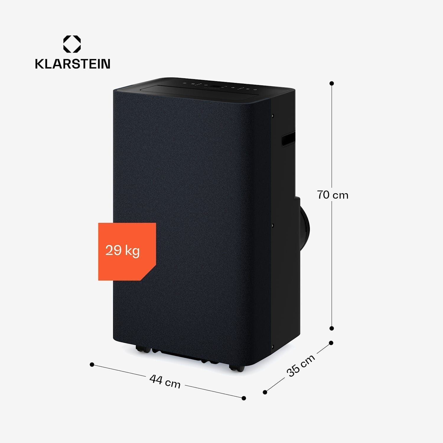 Klarstein AireLux Smart 14000 BTU Mobile Klimaanlage R290 App 65m² Dunkelgrau – Bild 8