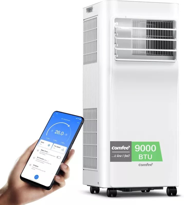 Comfee Breezy Cool 2.6 Mobile Klimaanlage 9000 BTU mit WLAN, App & Alexa, R290, Weiß, bis 33 m²
