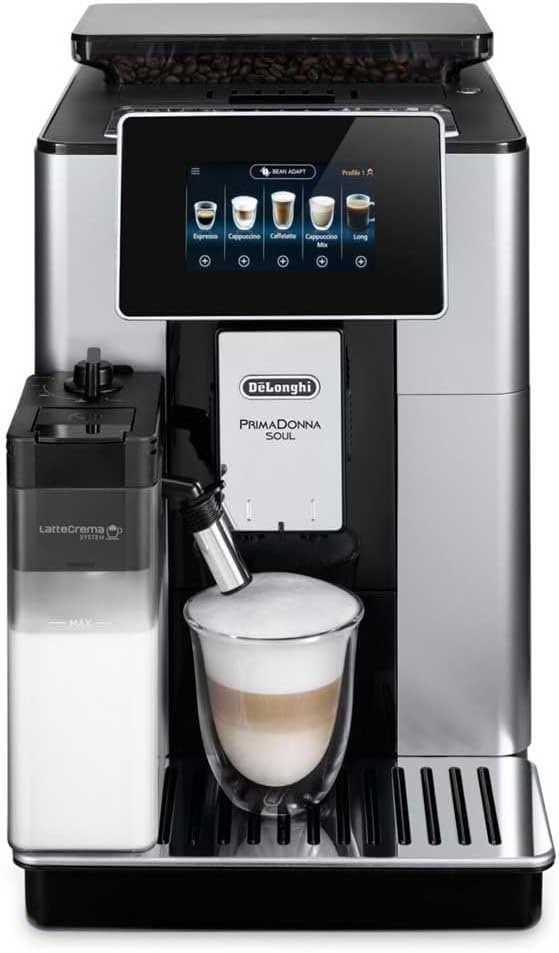 De’Longhi ECAM610.55.SB Kaffeevollautomat mit Touchscreen, 1450 W, Metall