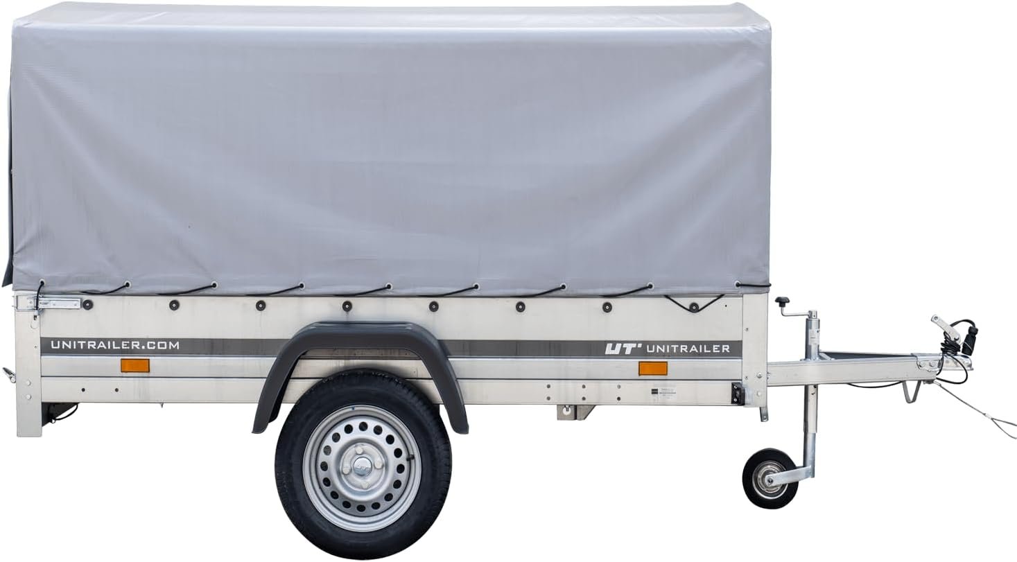 UNITRAILER Garden Trailer 230 KIPP – Anhänger mit Stützrad, 80 cm Hochplane & Hochspriegel, 2304×1256 mm, 750 kg zGG – Bild 10