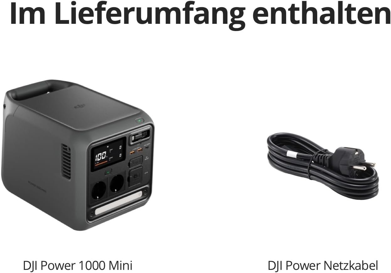 DJI Power 1000 Mini Tragbare Powerstation 1008 Wh, 1000 W, LFP-Akku, Schwarz – Bild 10