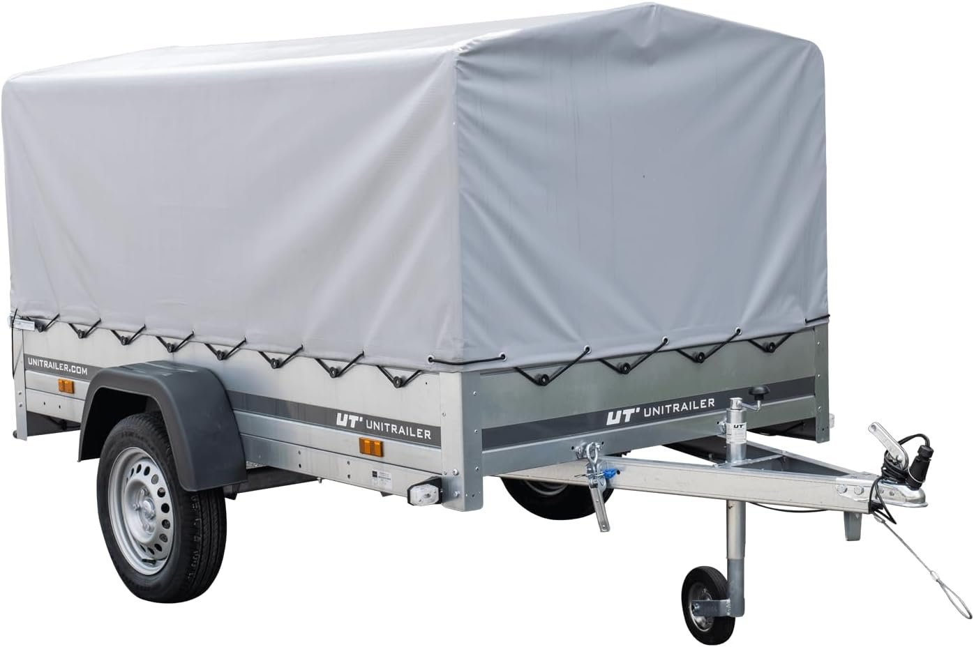 UNITRAILER Garden Trailer 230 KIPP – Anhänger mit Stützrad, 80 cm Hochplane & Hochspriegel, 2304×1256 mm, 750 kg zGG – Bild 4