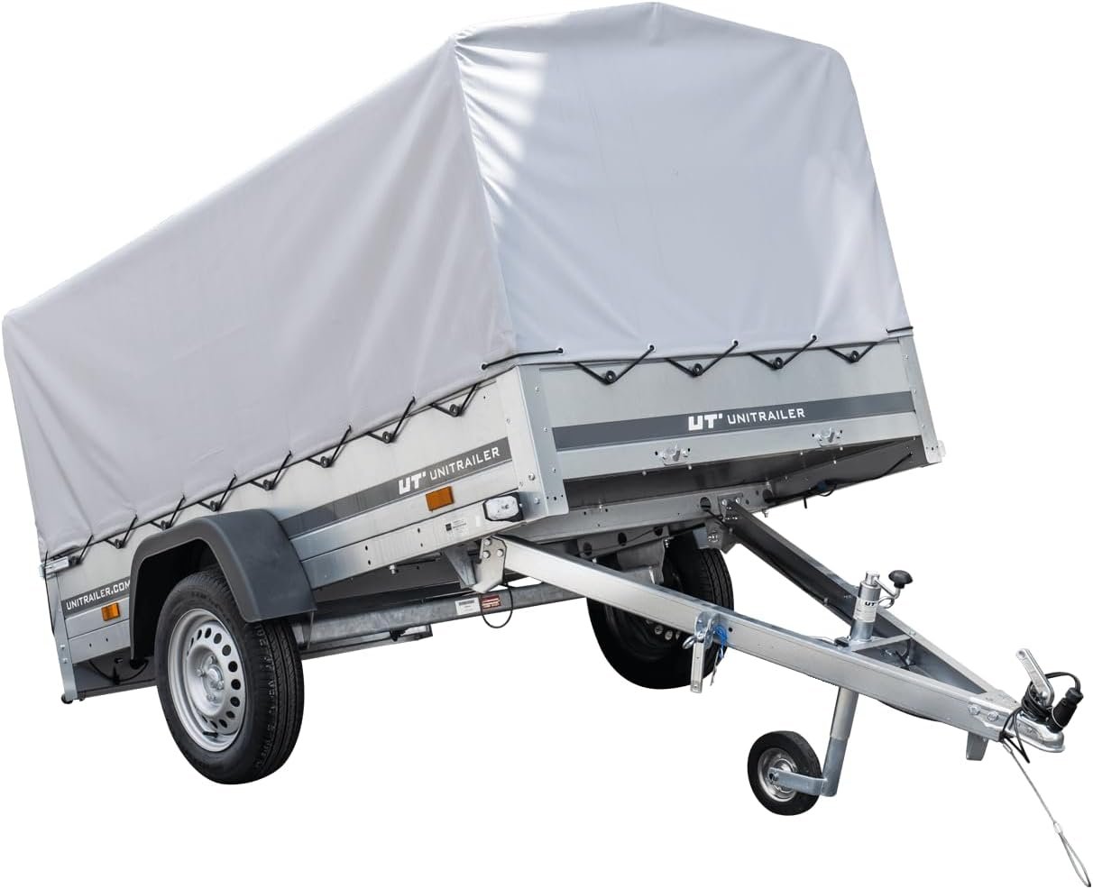 UNITRAILER Garden Trailer 230 KIPP – Anhänger mit Stützrad, 80 cm Hochplane & Hochspriegel, 2304×1256 mm, 750 kg zGG – Bild 3