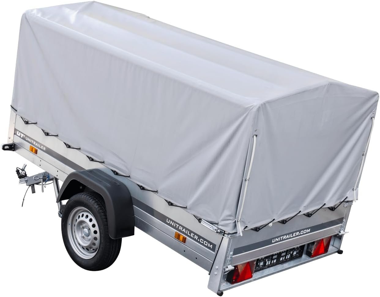UNITRAILER Garden Trailer 230 KIPP – Anhänger mit Stützrad, 80 cm Hochplane & Hochspriegel, 2304×1256 mm, 750 kg zGG – Bild 6