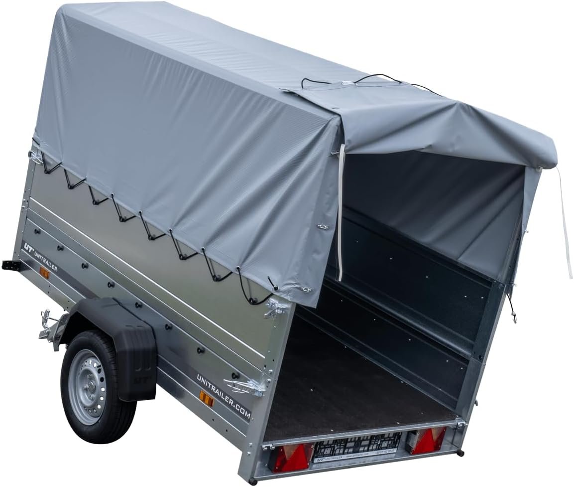 UNITRAILER Garden Trailer 230 KIPP – Anhänger mit Stützrad, 110 cm Hochplane & Hochspriegel, 2304×1256 mm, 750 kg zGG – Bild 8