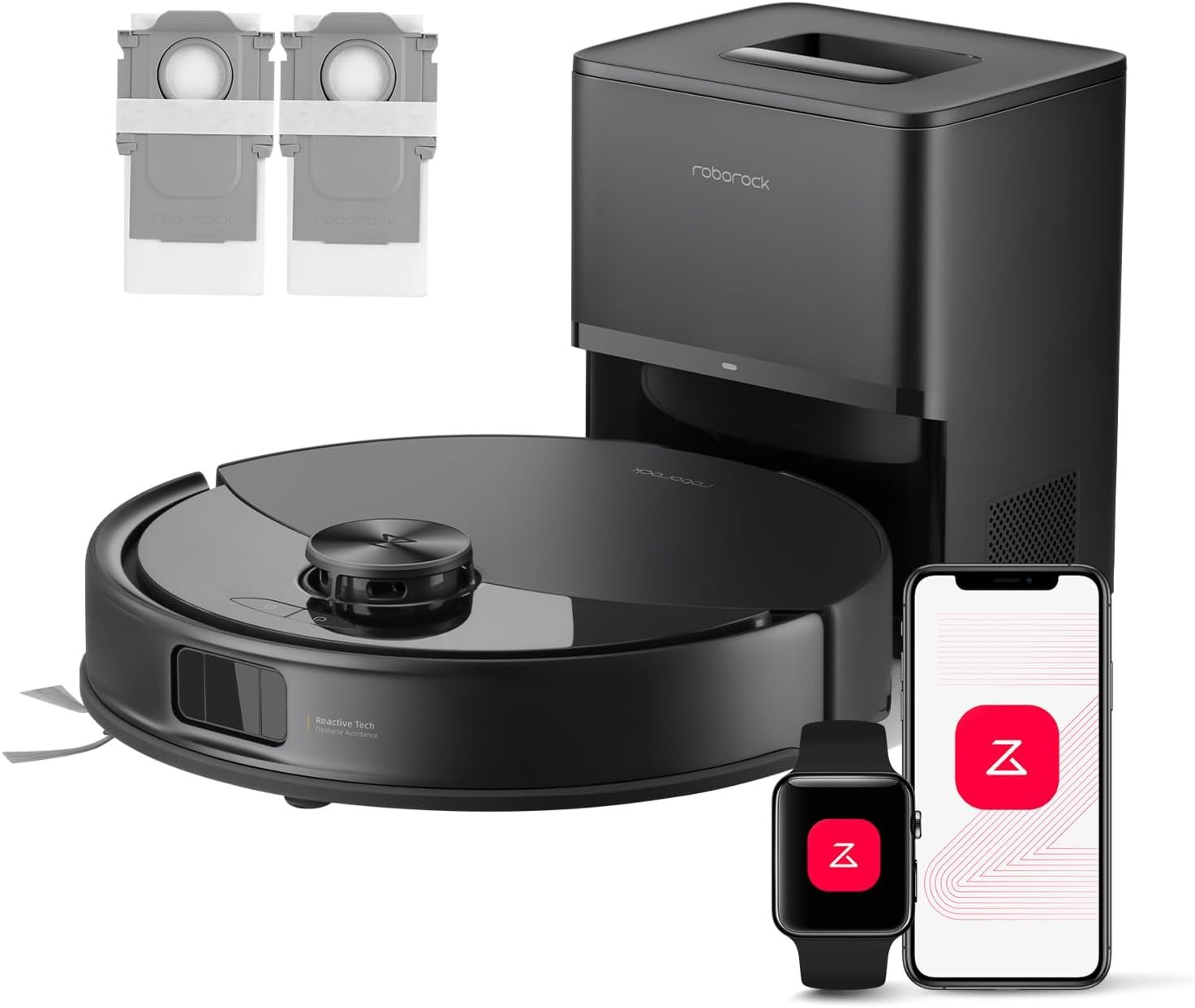 roborock Q10 S5+ Saugroboter mit Wischfunktion und Absaugstation – 10.000 Pa, Schwarz