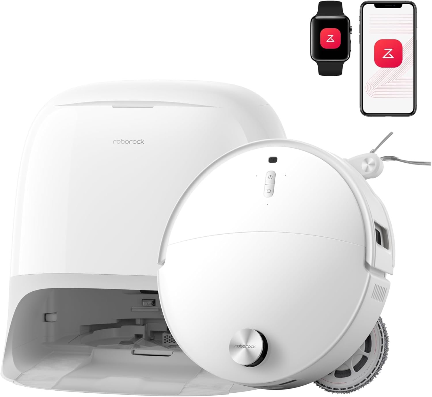 roborock Qrevo Curv 2 Pro Saugroboter mit Wischfunktion und Absaugstation – 25.000 Pa, Weiß