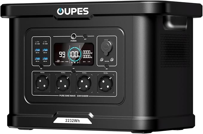 OUPES Exodus 2400 Powerstation 2232 Wh, 2400 W, LiFePO4 Solargenerator mit USV-Funktion – Bild 10