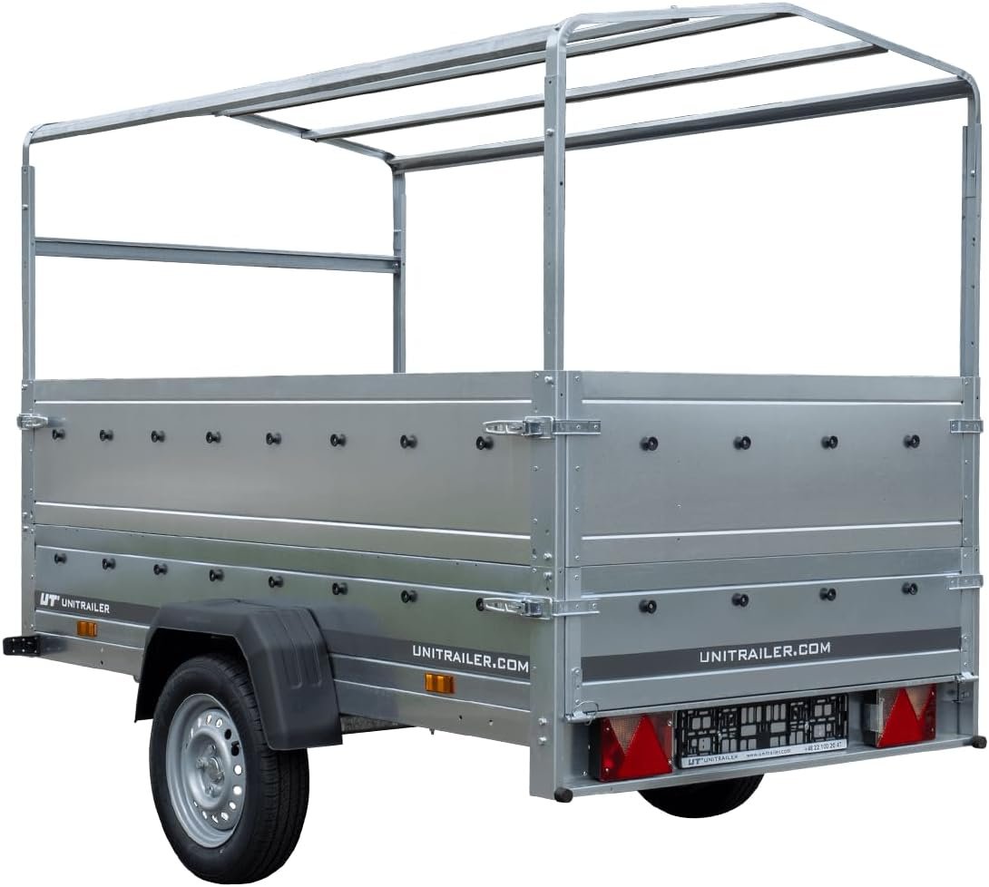 UNITRAILER Garden Trailer 230 KIPP – Anhänger mit Stützrad, 110 cm Hochplane & Hochspriegel, 2304×1256 mm, 750 kg zGG – Bild 5