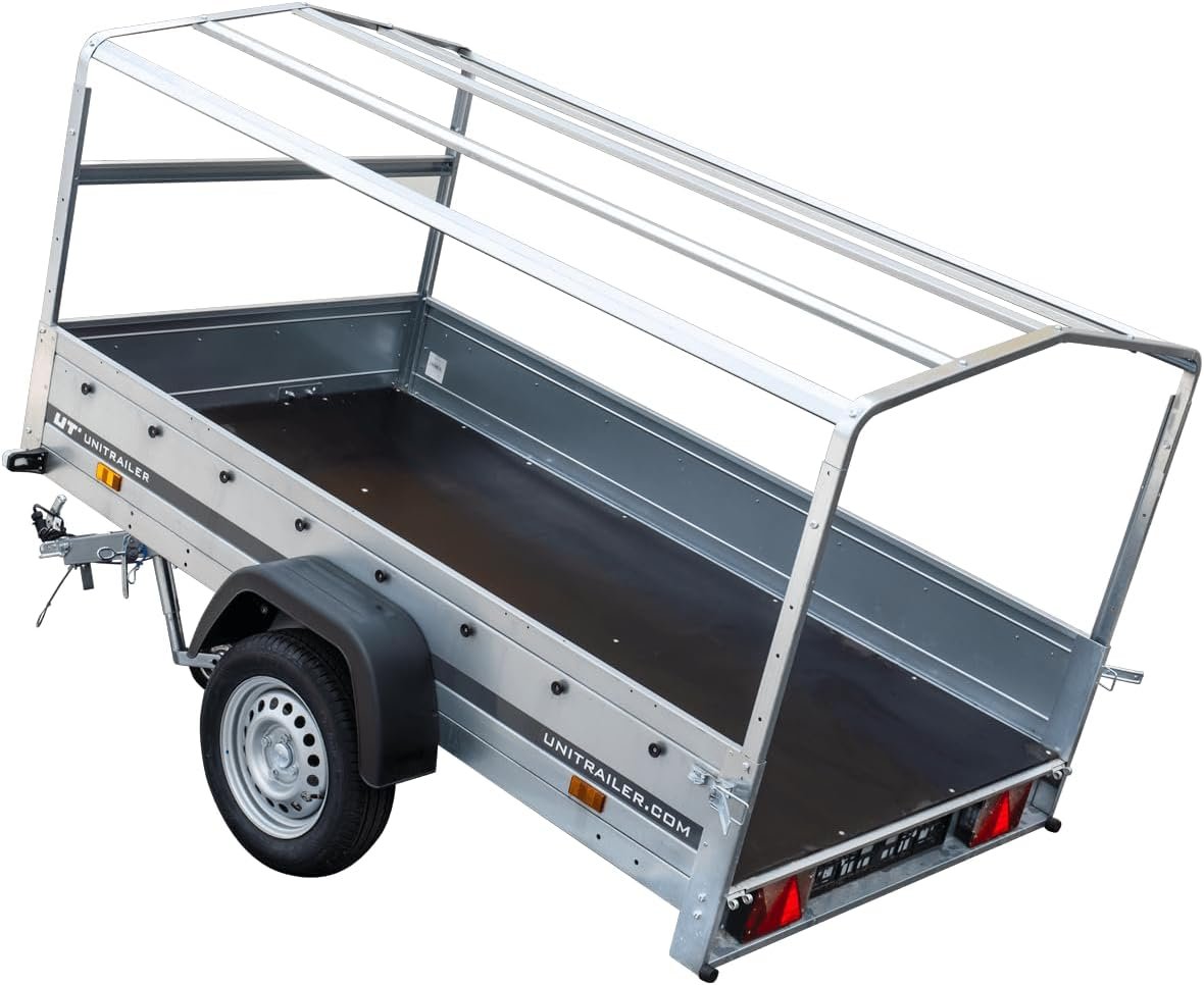 UNITRAILER Garden Trailer 230 KIPP – Anhänger mit Stützrad, 80 cm Hochplane & Hochspriegel, 2304×1256 mm, 750 kg zGG – Bild 8