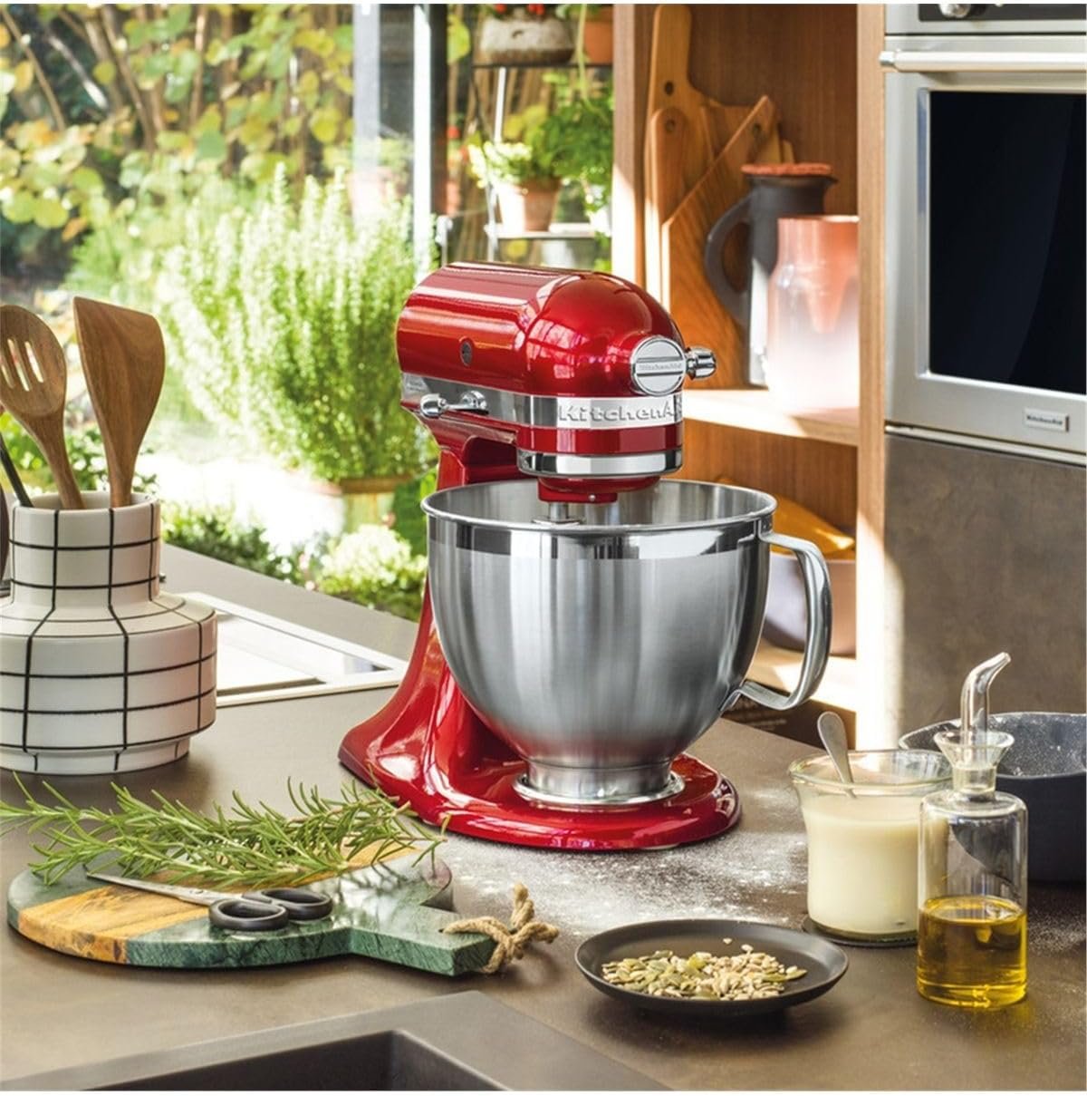 KitchenAid Artisan 5KSM185PS Küchenmaschine 4,8 L mit Planetenrührwerk, 10 Stufen, Liebesapfelrot – Bild 7