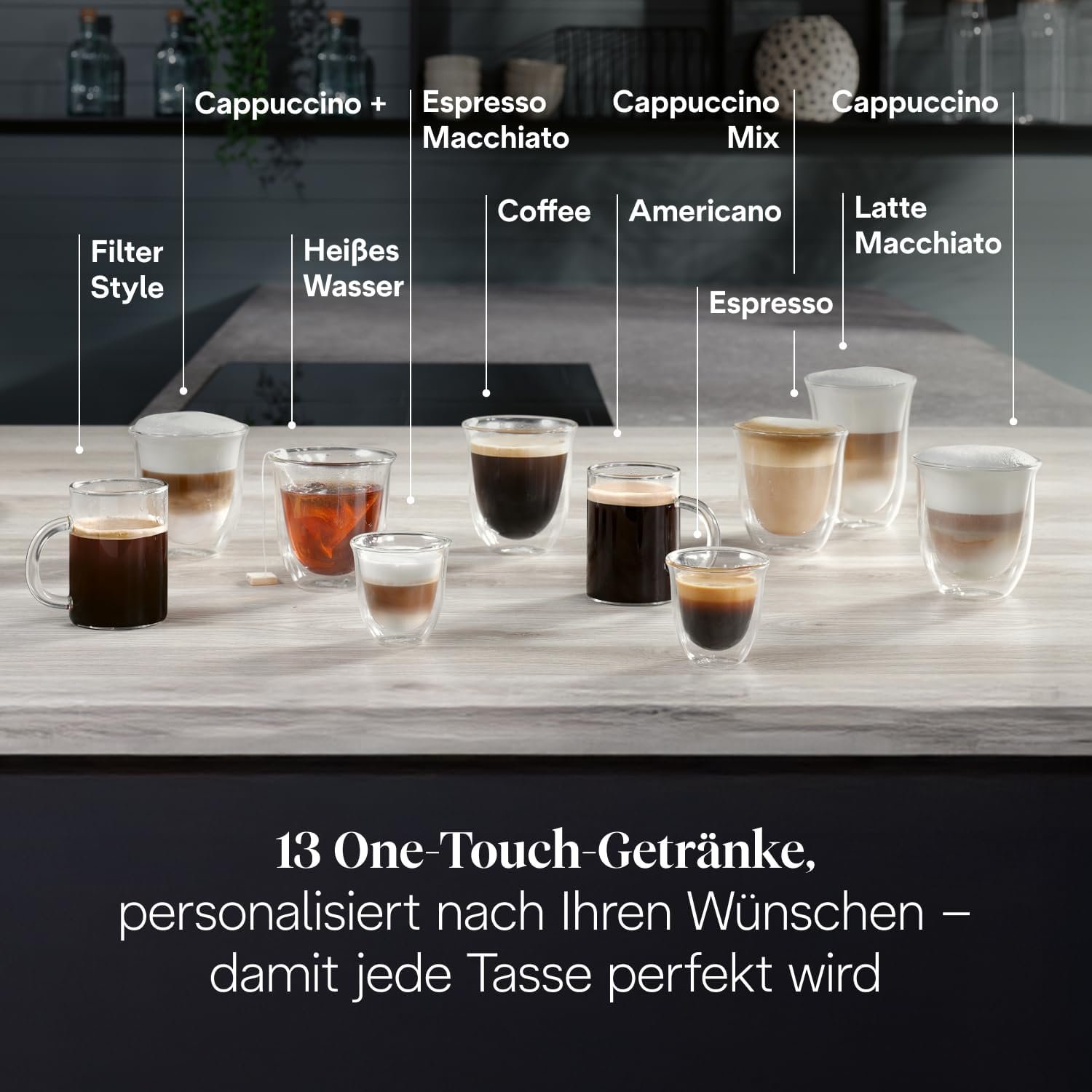 De’Longhi Magnifica Evo Next ECAM312.80.TB Kaffeevollautomat mit LatteCrema Milchsystem, 13 Getränke, Titan – Bild 4