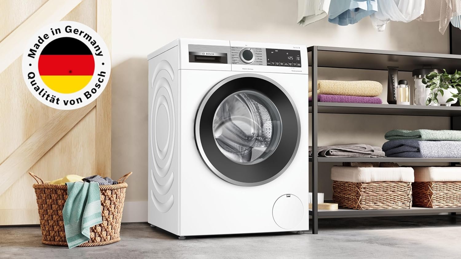 Bosch Serie 6 WGG244120 Waschmaschine Frontlader 9 kg, 1400 U/min, ActiveWater Plus, Weiß – Bild 2