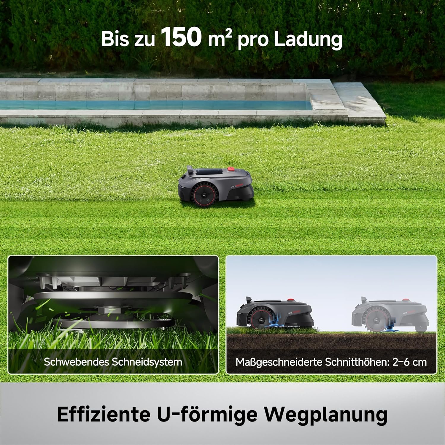 MOVA ViAX 500 Mähroboter ohne Begrenzungskabel – LiDAR & KI-Kamera, bis 600 m² – Bild 4