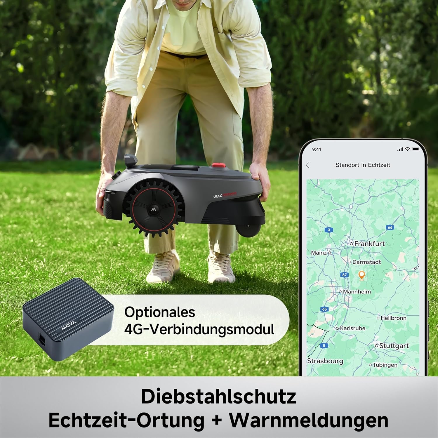 MOVA ViAX 500 Mähroboter ohne Begrenzungskabel – LiDAR & KI-Kamera, bis 600 m² – Bild 10
