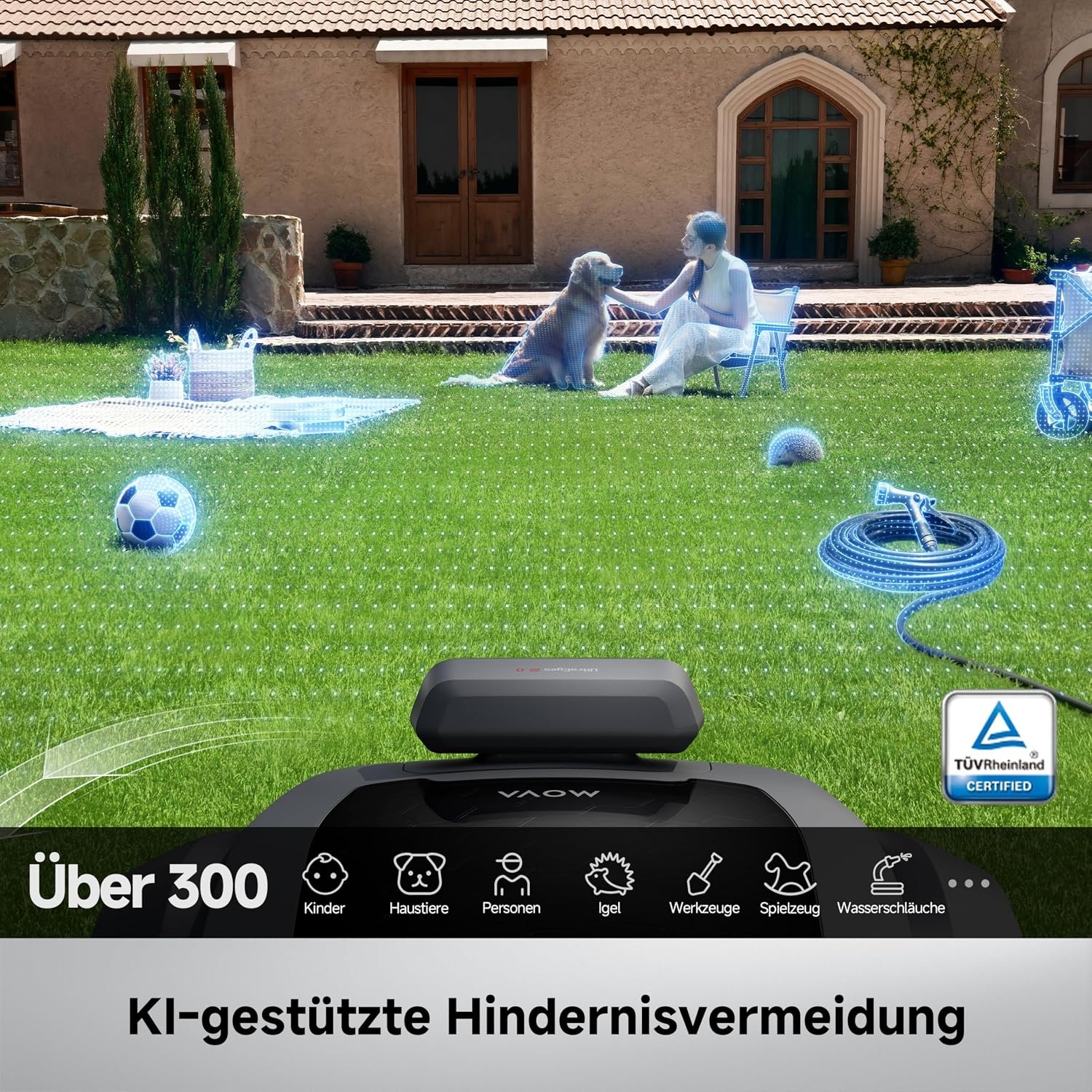 MOVA ViAX 500 Mähroboter ohne Begrenzungskabel – LiDAR & KI-Kamera, bis 600 m² – Bild 8