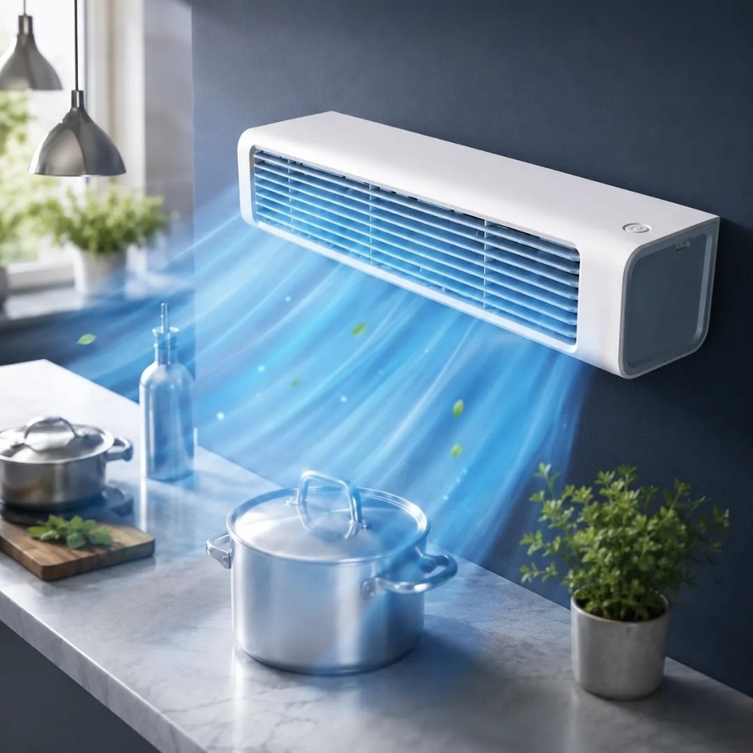 Cool Breeze Tragbarer Akku-Turmventilator USB-C, 3000 mAh, Schwenkfunktion & Fernbedienung
