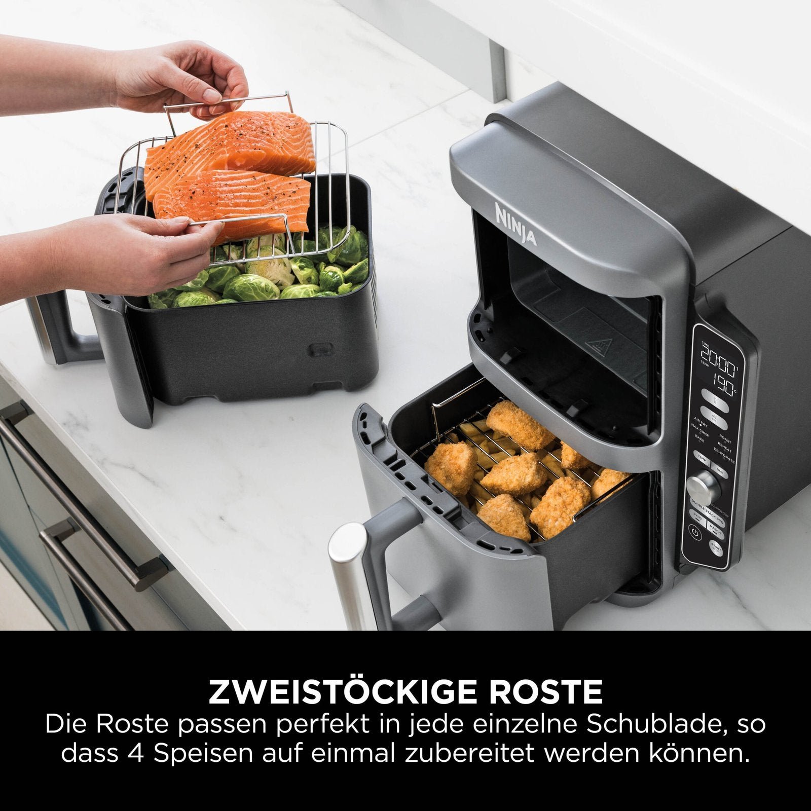 Ninja Double Stack XL SL400EU Heißluftfritteuse – 9,5 l – Bild 7