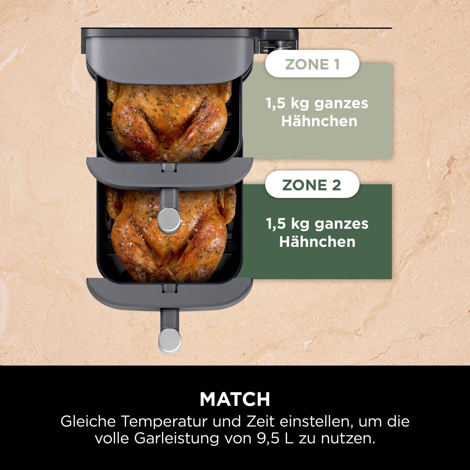 Ninja Double Stack XL SL400EU Heißluftfritteuse – 9,5 l – Bild 9