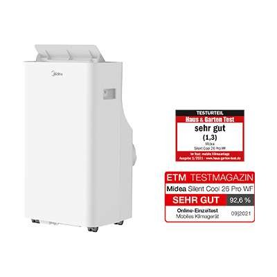 Midea Silent Cool 26 Pro Mobile Klimaanlage leise 57 dB ohne Installation