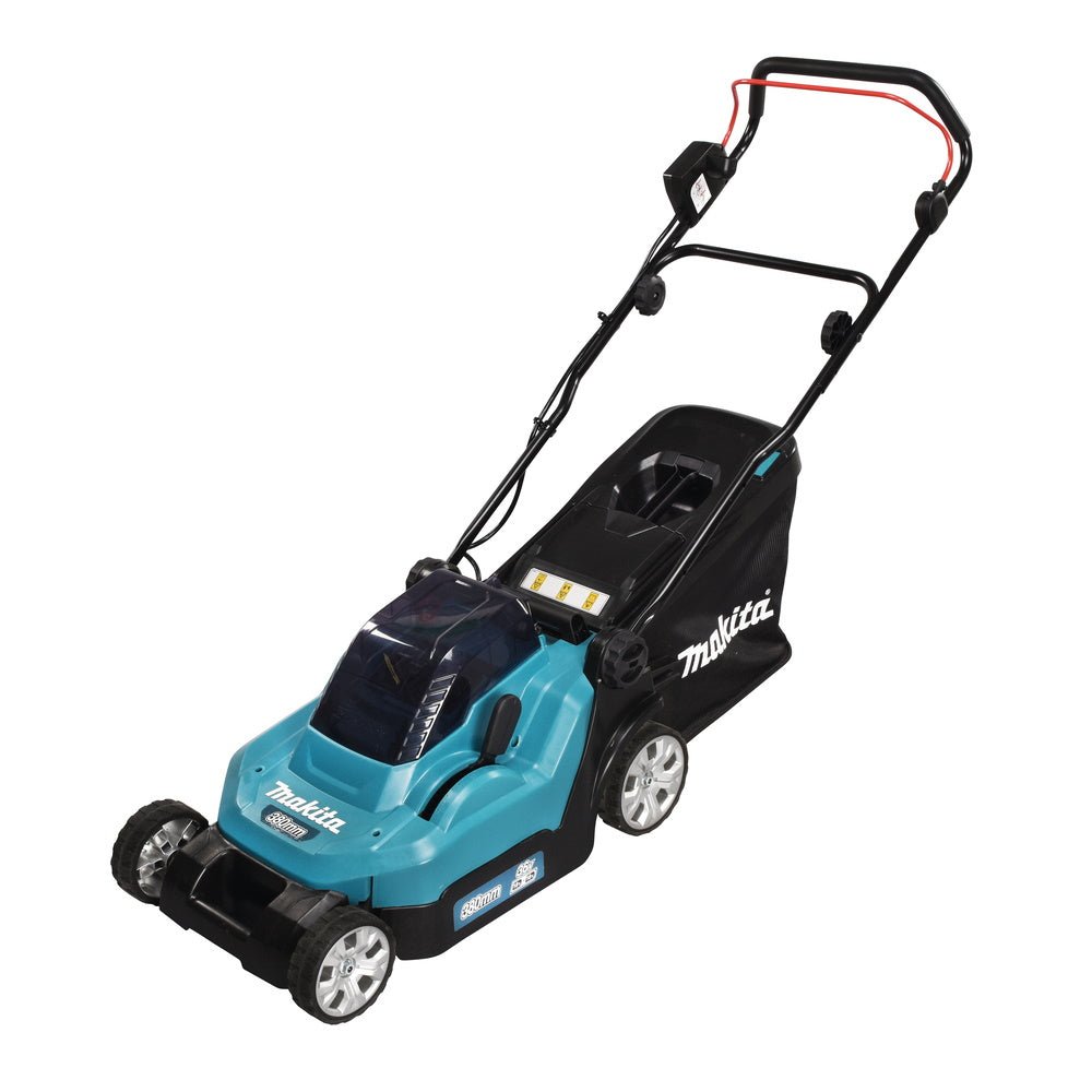 Makita DLM382Z Akku-Rasenmäher 2×18 V, 38 cm Schnittbreite, 40 L Fangkorb (ohne Akku)