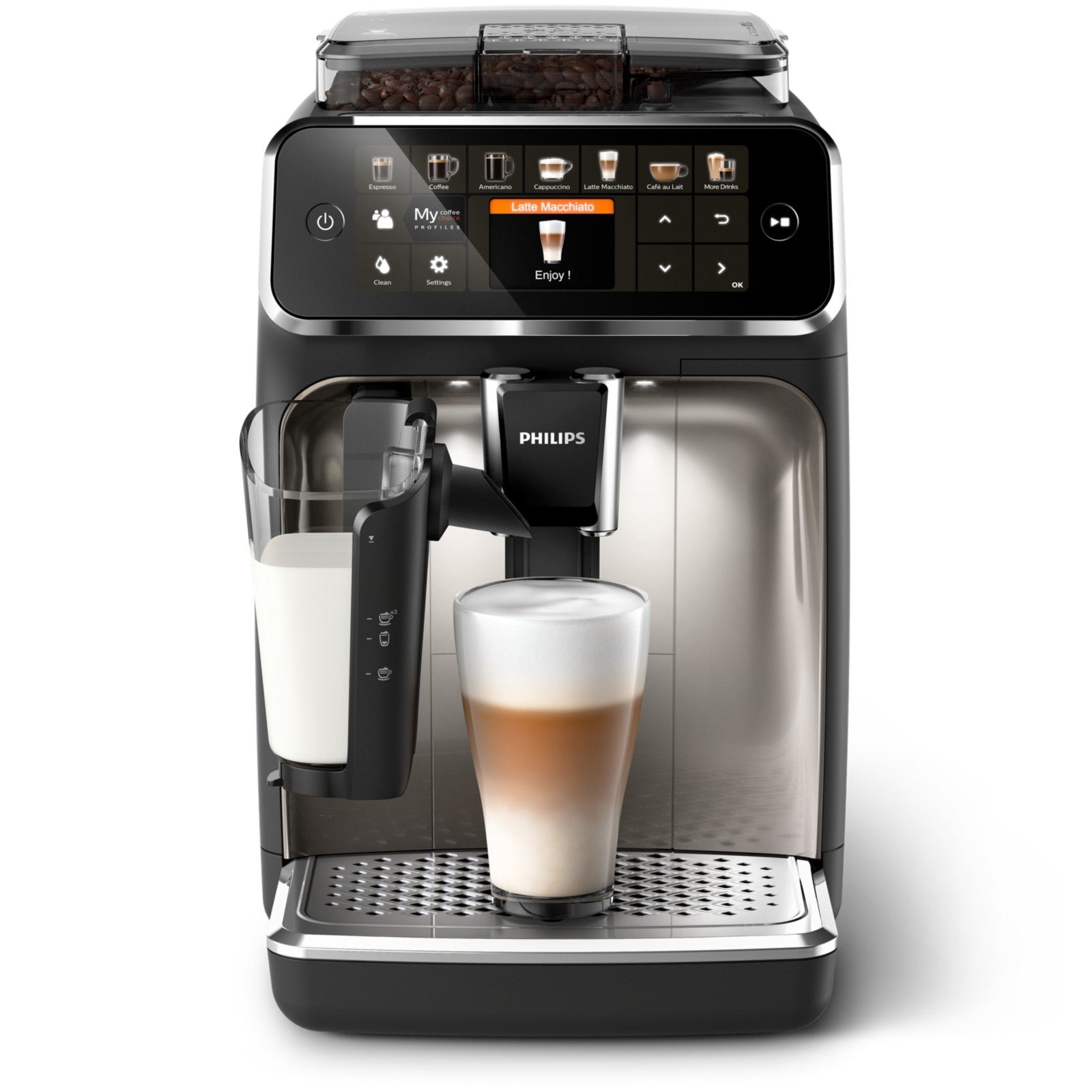 Philips Series 5400 EP5447/90 LatteGo Kaffeevollautomat – Chrom
