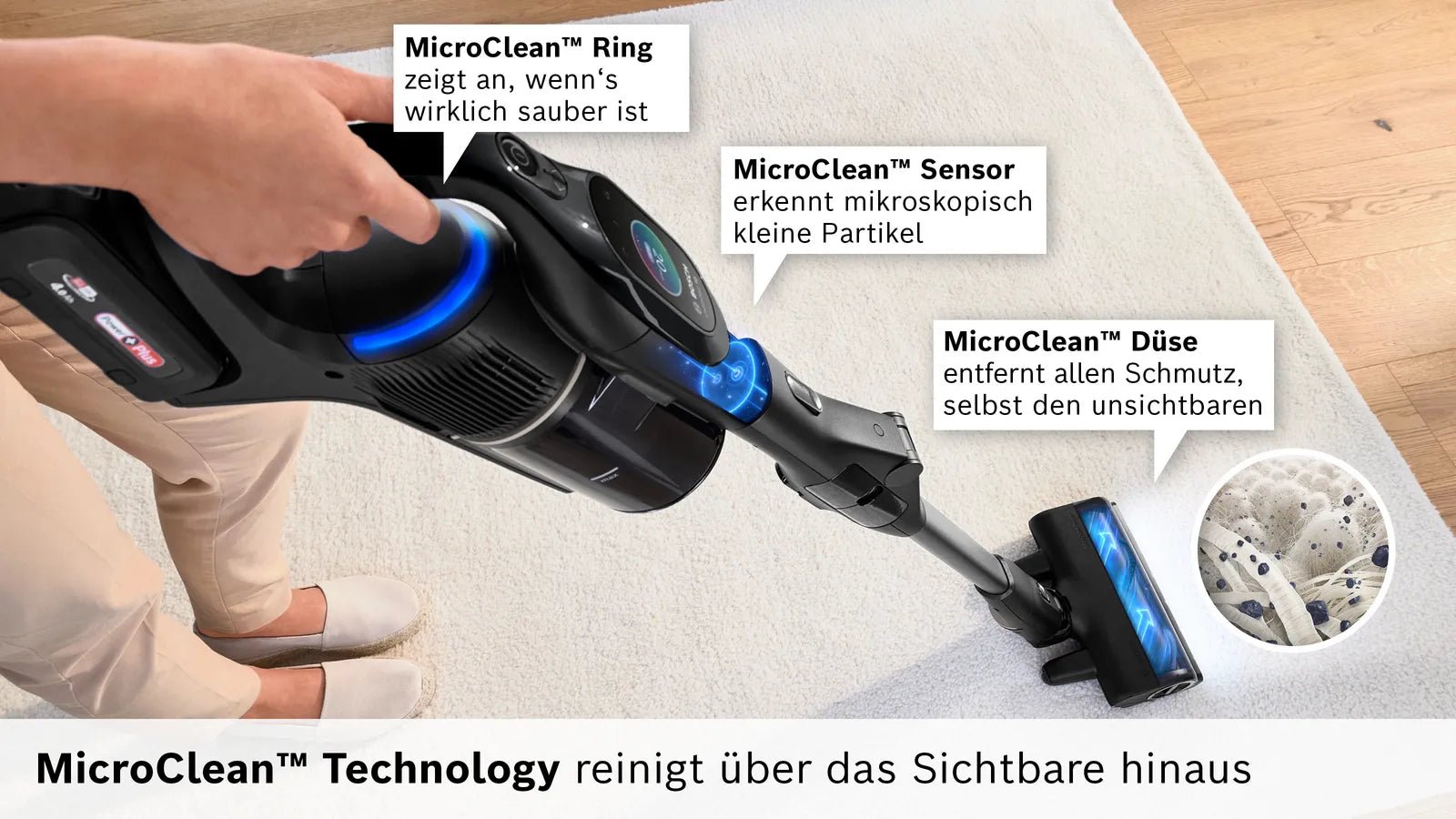 Bosch Unlimited 10 BXS1041BQC Akku-Staubsauger – Schwarz – Bild 2