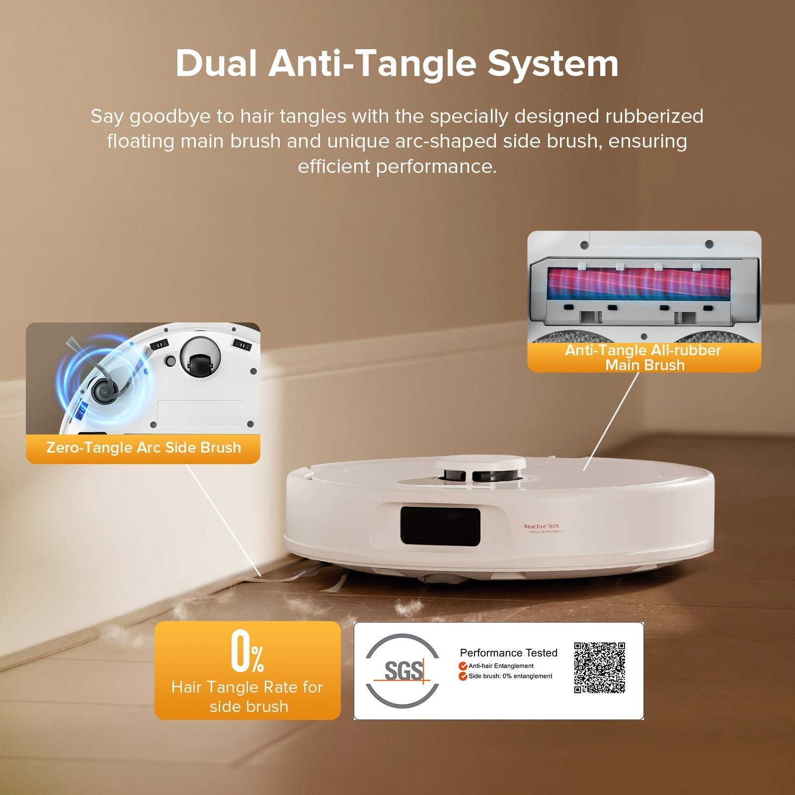 Roborock QV 35S Saug- und Wischroboter mit Station – Weiß – Bild 4