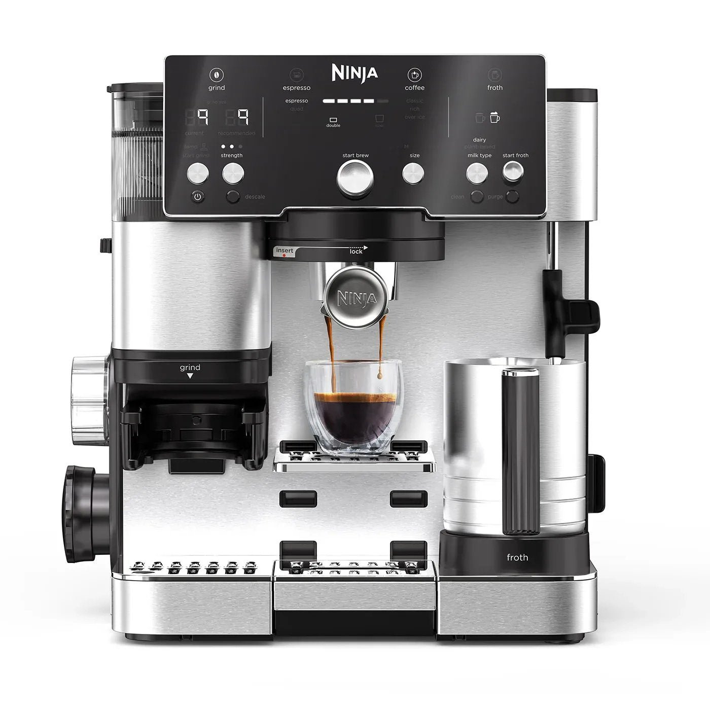 Ninja Luxe Café Essential ES501EU Siebträgermaschine mit Mahlwerk