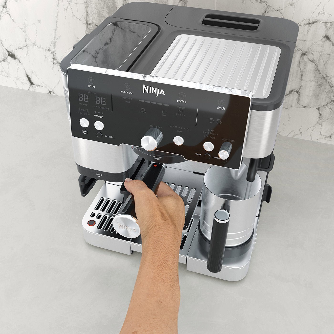 Ninja Luxe Café Essential ES501EU Siebträgermaschine mit Mahlwerk – Bild 4